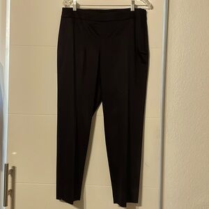 Talbots Women’s Curvy Black Satin-Look Dress Trousers. Size 12 Petite.